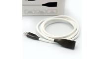 <b><mark><i>NAUJIENA!</i></b></mark> Silikoninis kabelis USB-Lightning (baltas, 1m)