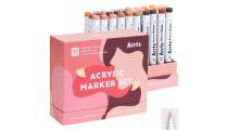 Akriliniai markeriai - flomasteriai ARRTX 30C, 30 spalvų, odos atspalvių