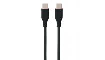 Silikoninis kabelis USB Type-C - Type-C, 60W (juodas, 3m)